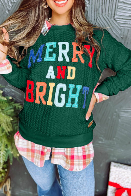 Green Merry And Bright Pullover Sweatshirt