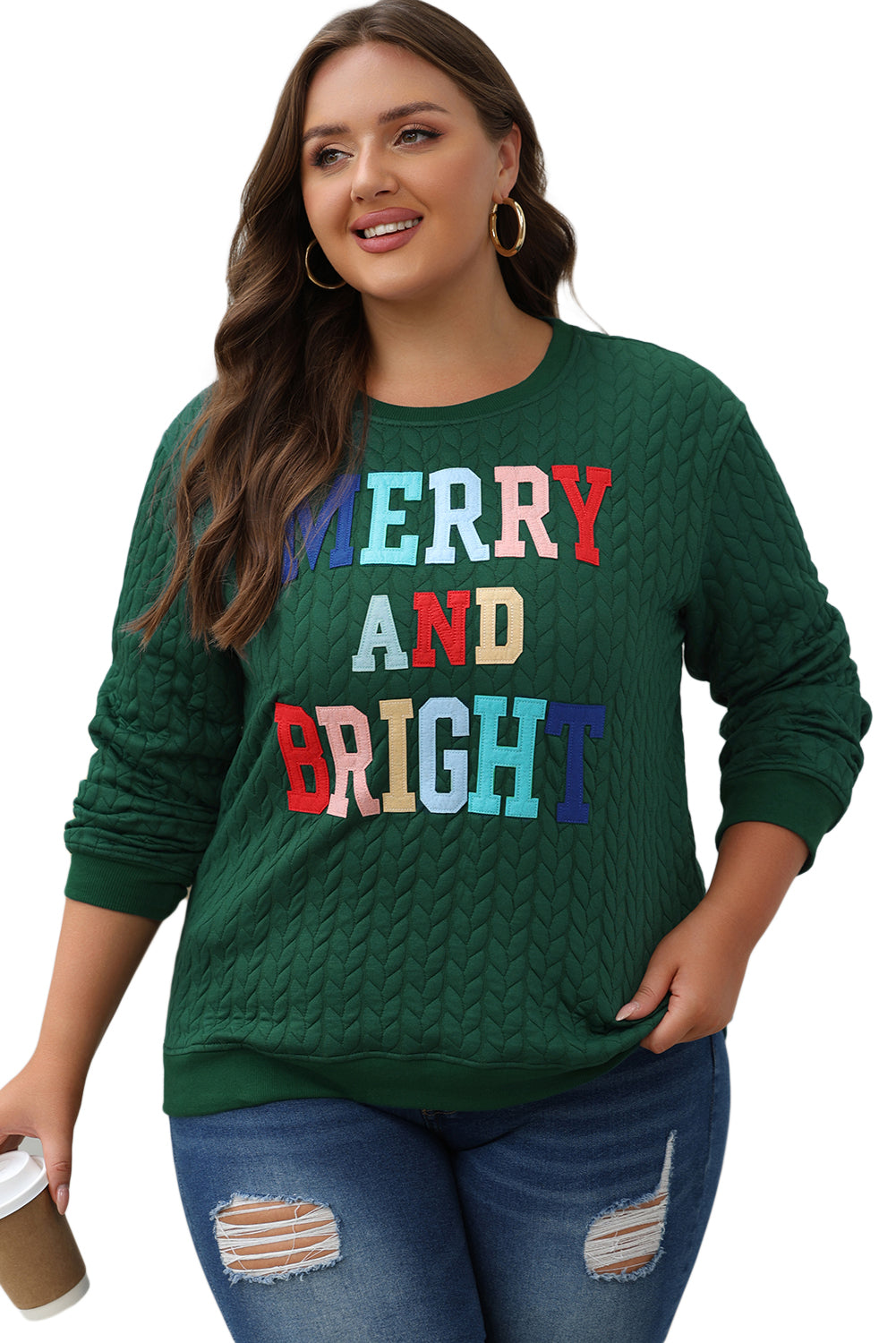 Green Merry And Bright Pullover Sweatshirt