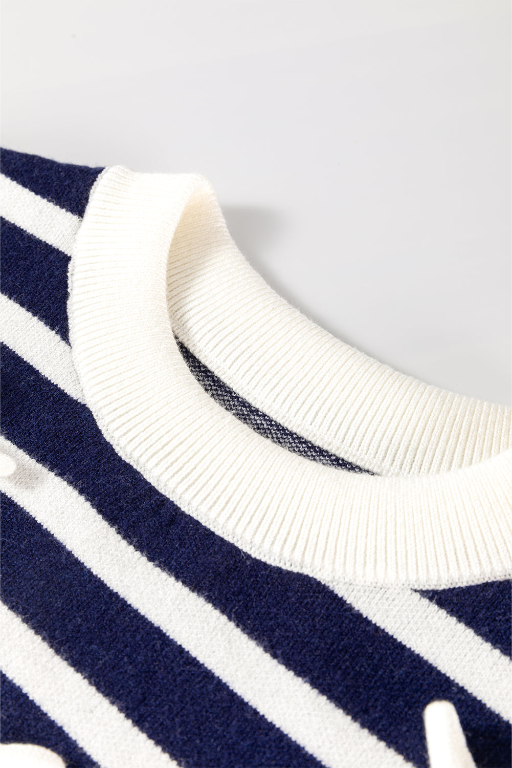 Blue Stripe Bow Sweater Vest