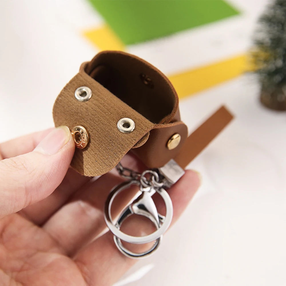 Cute Kawaii Mini Bag Keychain Creative Keyring Women Car Purse Pendant Keychains Gift PU Leather Small Handbag Coin Purses