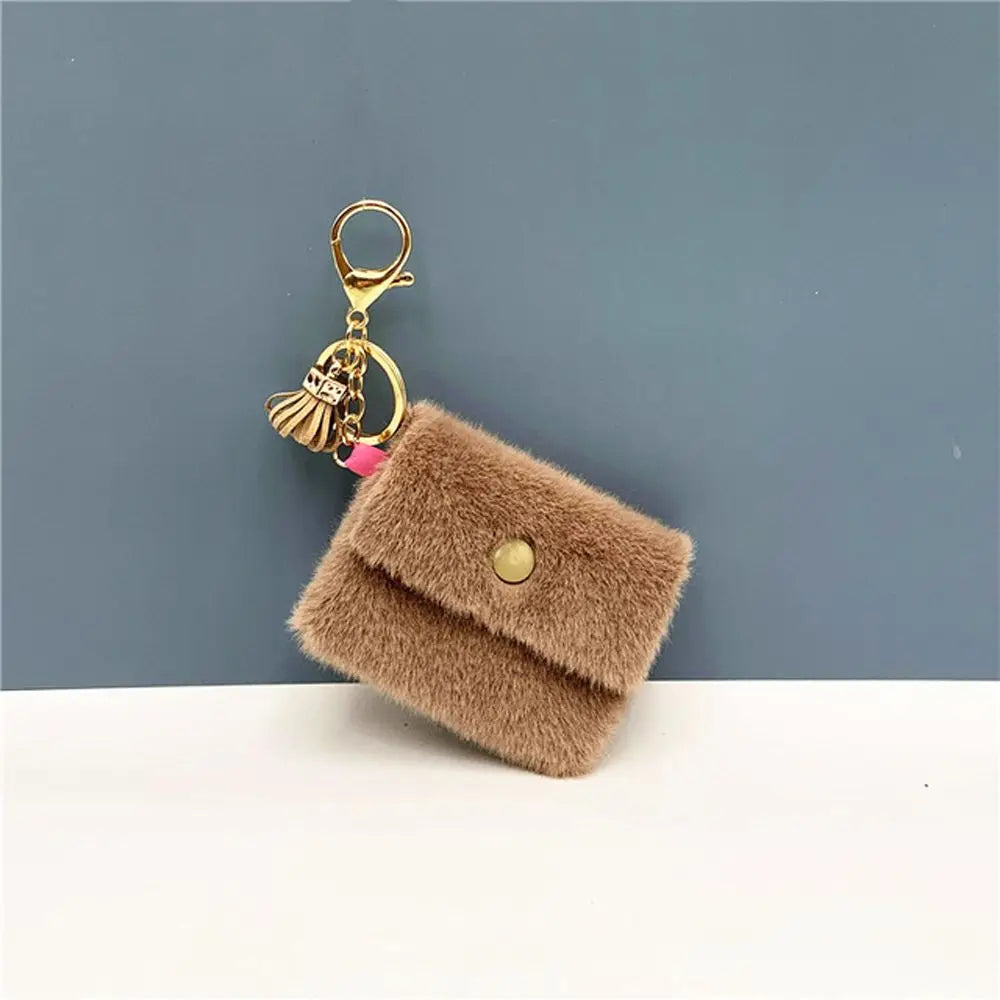 Cute Kawaii Mini Bag Keychain Creative Keyring Women Car Purse Pendant Keychains Gift PU Leather Small Handbag Coin Purses