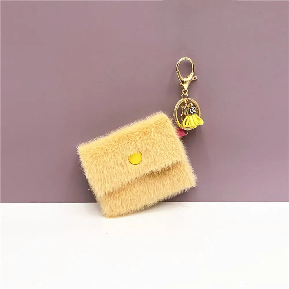 Cute Kawaii Mini Bag Keychain Creative Keyring Women Car Purse Pendant Keychains Gift PU Leather Small Handbag Coin Purses