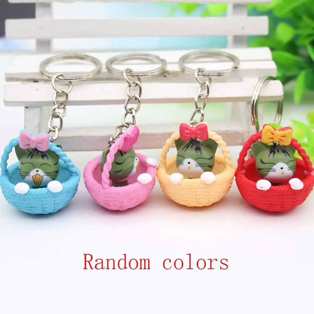 Cute Kawaii Mini Bag Keychain Creative Keyring Women Car Purse Pendant Keychains Gift PU Leather Small Handbag Coin Purses