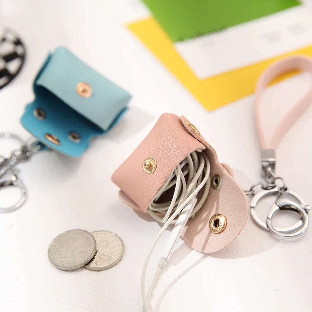 Cute Kawaii Mini Bag Keychain Creative Keyring Women Car Purse Pendant Keychains Gift PU Leather Small Handbag Coin Purses