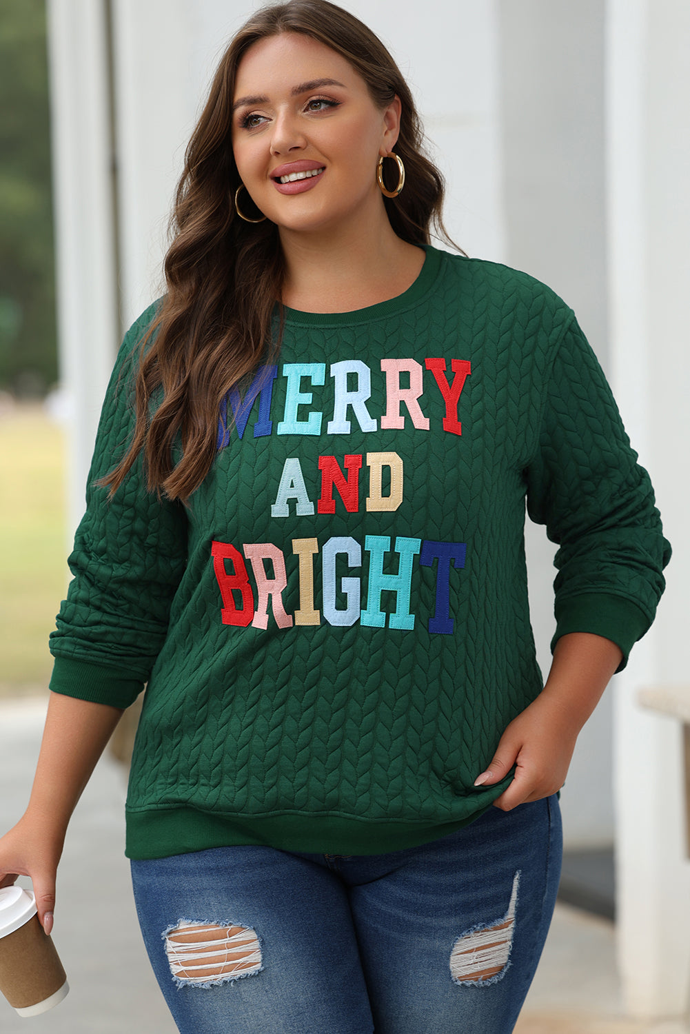 Green Merry And Bright Pullover Sweatshirt