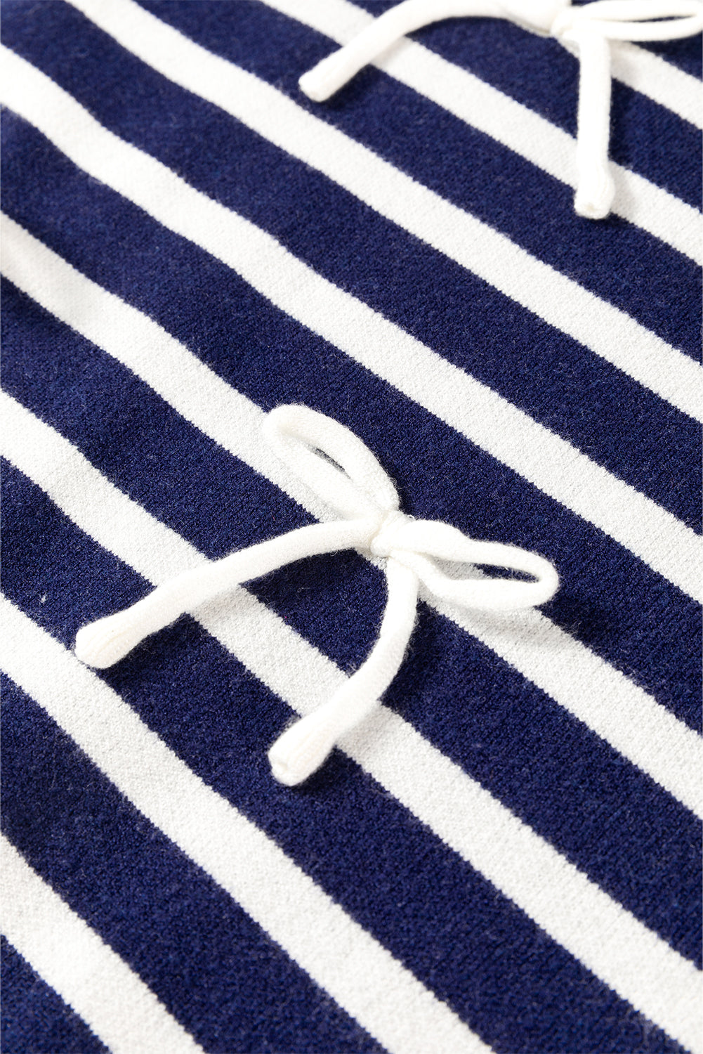 Blue Stripe Bow Sweater Vest