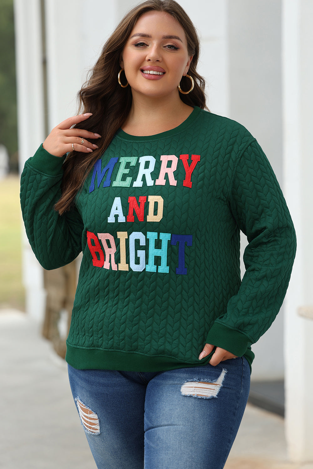 Green Merry And Bright Pullover Sweatshirt